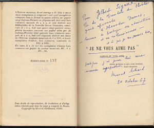 Inscription:  Marcel Achard